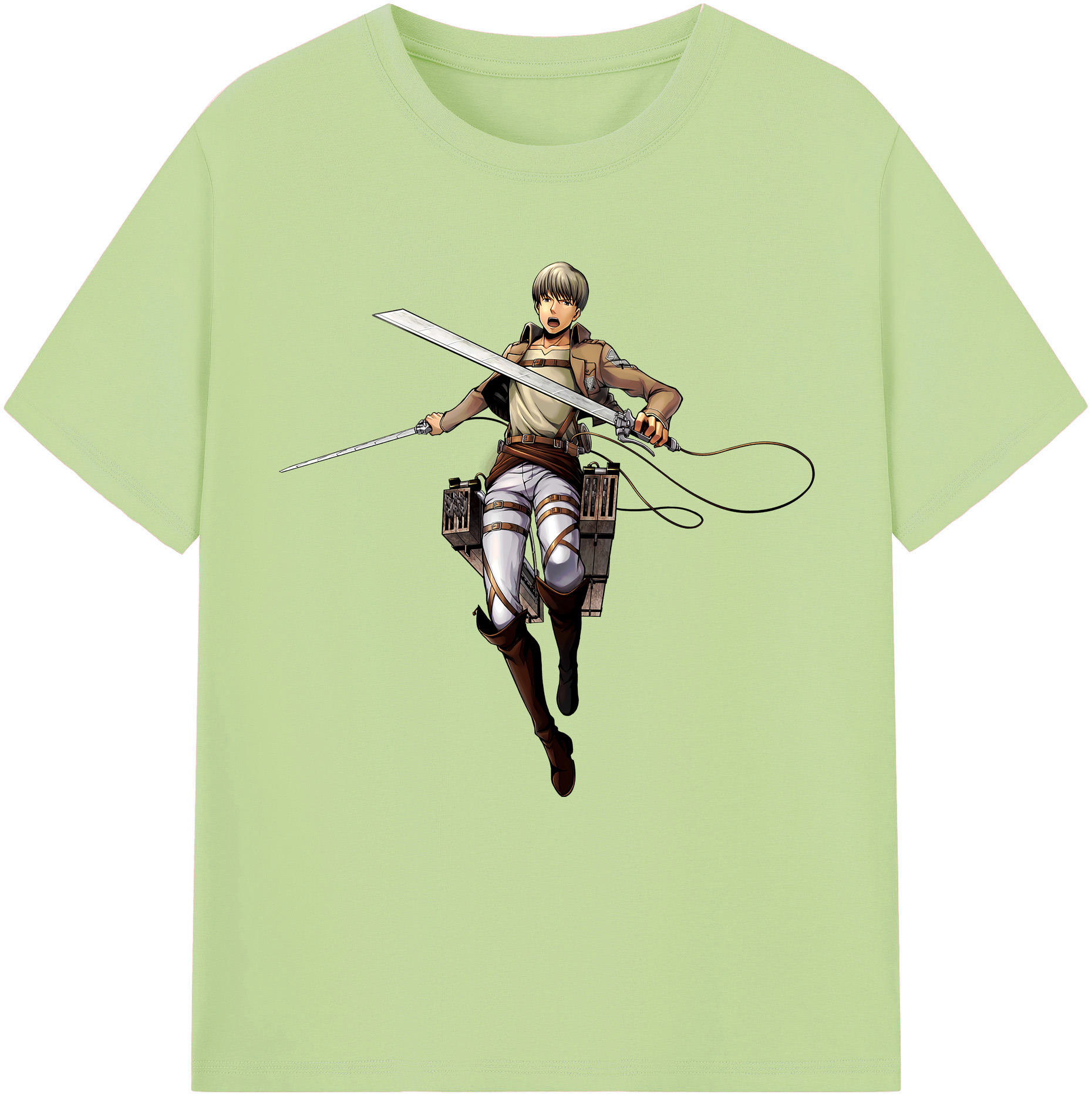 （画像用） 進撃の巨人 Attack on Titan 綿100％半袖Tシャツ（フロントプリント）